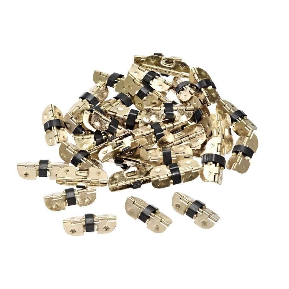 50 Stück 20/30/29mm Länge federbelastete Scharniere für Brillenetui Schmuck Holzkiste, Schranktüren, mit Federstahl