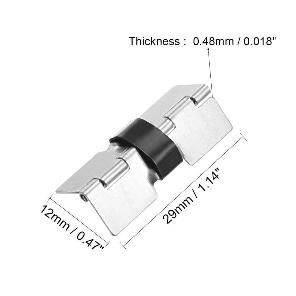 50 Stück 20/30/29mm Länge federbelastete Scharniere für Brillenetui Schmuck Holzkiste, Schranktüren, mit Federstahl