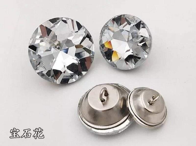 50 pieces/lot High-quality crystal stone buttons Sewing buttons for sofa headboard shirt glass buttons for clothing 18/20/25/30mm