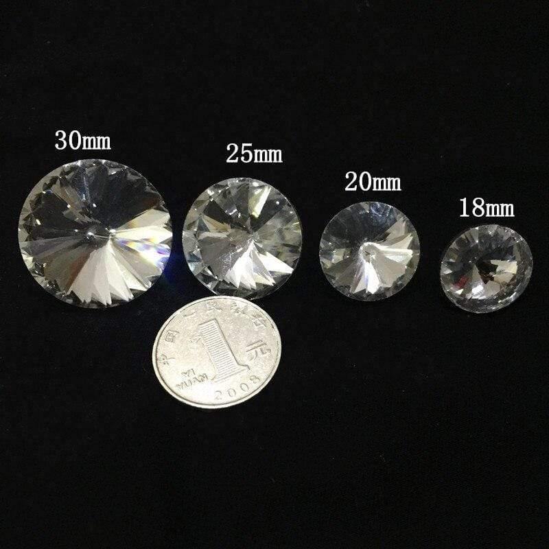 50 pieces/lot High-quality crystal stone buttons Sewing buttons for sofa headboard shirt glass buttons for clothing 18/20/25/30mm