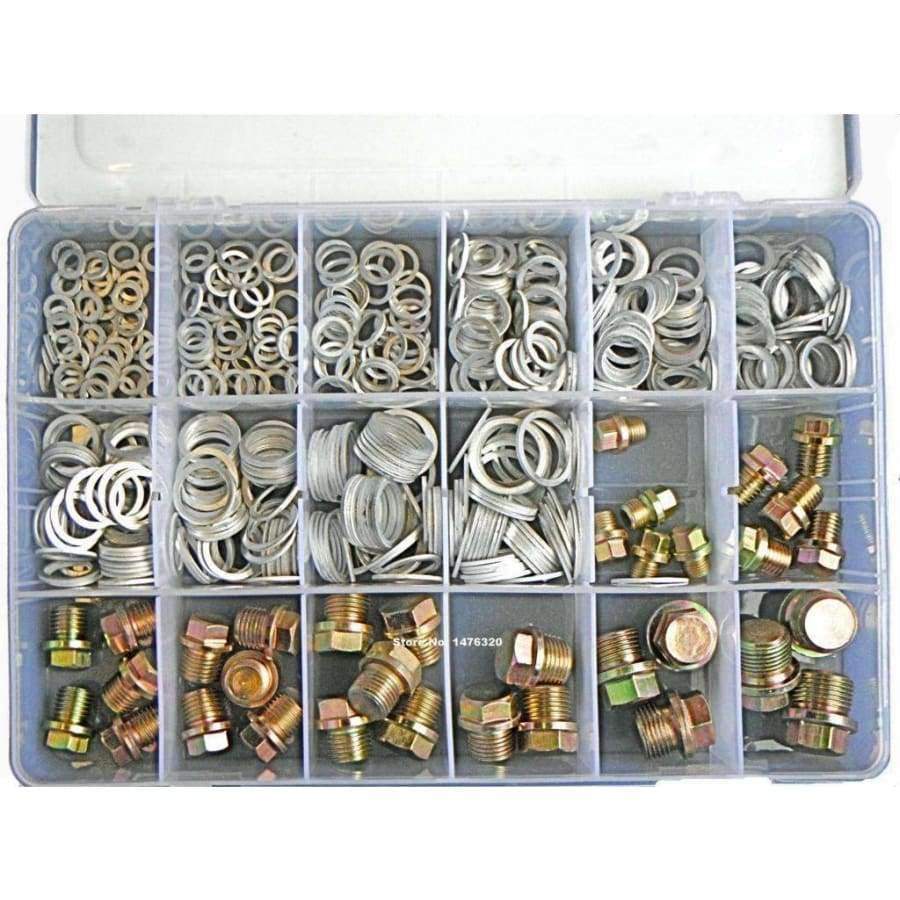 534PCS Automatic Transmission Sump Drain Screws Aluminum O-Ring Tool M10/12/13/14/15/16/18/20 For Motorcycle Ford VW BMW AT2087S