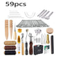Professional 37-piece Leather Craft Tool Set Hand Sewing Stitch Punch Carving Work for DIY Handmade Leather Accessories