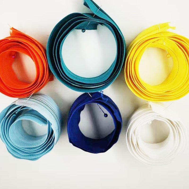 5Meter 5# Nylon spiral zippers for DIY sewing projects bags shoes clothing accessories available in 24 colors