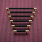 5PCS Schrankgriffe Massivmessing Schrank Kleiderschrank Züge Schwarz/Braun Leder Hardware Schubladen Türgriffe Wohnmobilar Decor