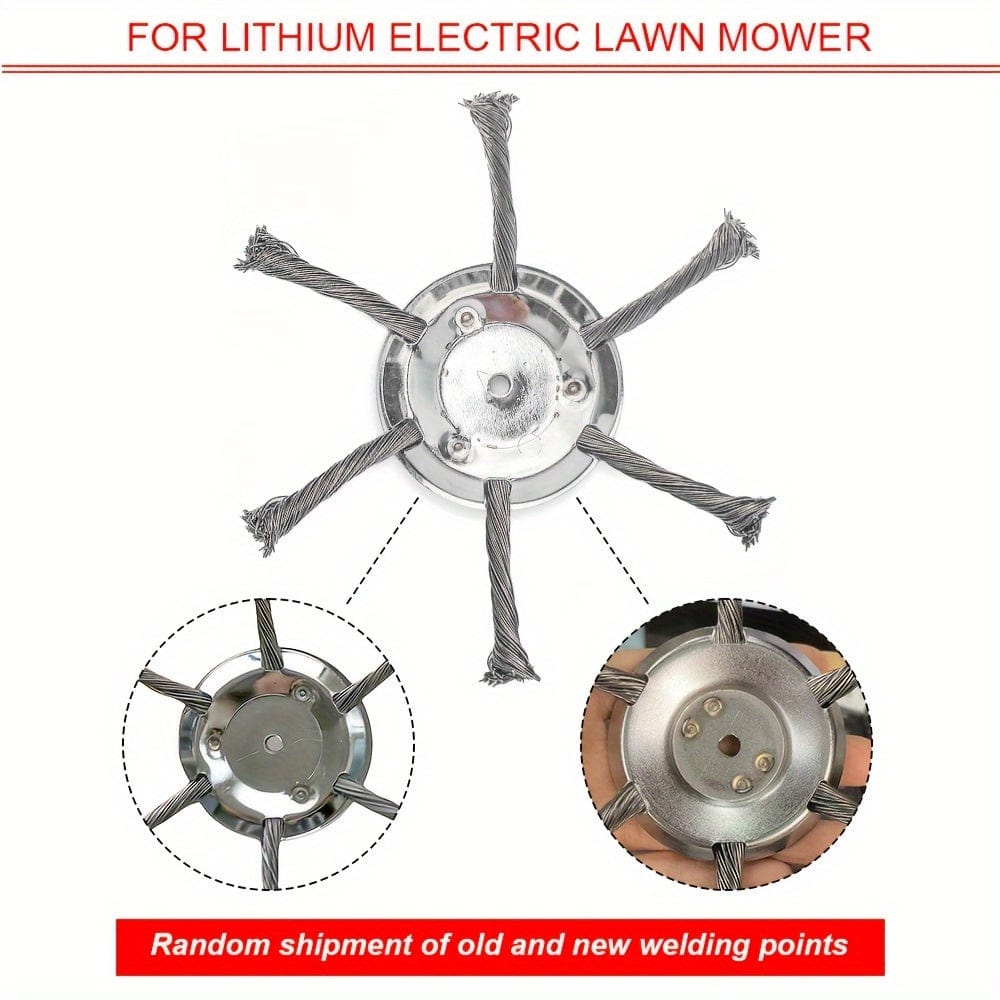 1 Stück Stahl Draht Gras Trimmer Köpfe Abgerundete Kante Unkraut Trimmer, Schneiden Elektrisch Unkrautvernichter, Leichter Gras Trimmer Kantenwerkzeug Für Garten Und Garten (3/6 Schneidköpfe)