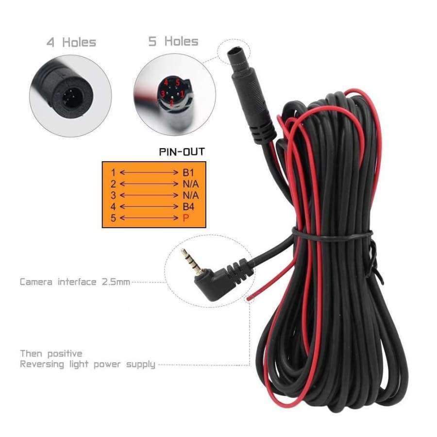 6M/10M Meter 4PIN/5PIN Auto RCA AUTO Rückwärts Rückansicht Parkkamera Video Verlängerungskabel 2,5mm Klinke