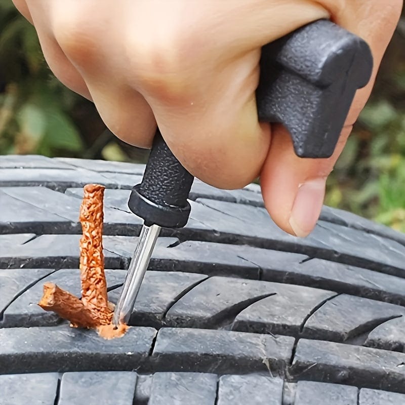 5pcs/6pcs Auto Reifen Reparatur Werkzeug Set Kleber Gummi Streifen Werkzeuge Für Motorrad Fahrrad Schlauchlose Reifen Durchstich Schnelle Reparaturset, Outdoor Fahrzeug Erste Hilfe