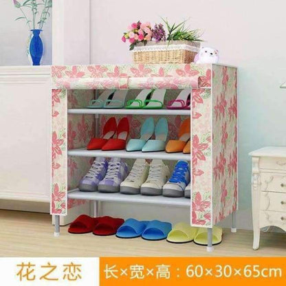 3-Tier Schuhregal Vliesstoffe Einfach zu installieren Schuhschrank Regal Aufbewahrungsorganisator Stand Halter Platzsparendes Möbel für Zuhause