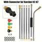 1 Set Hochwertiger Auto-Wäsche mit Verlängerung Hochdruckpistole Düse für Karcher K2 - K7 Dachreiniger Verlängerungsrohr Schaum Waschlanze Düsen-Set Autozubehör