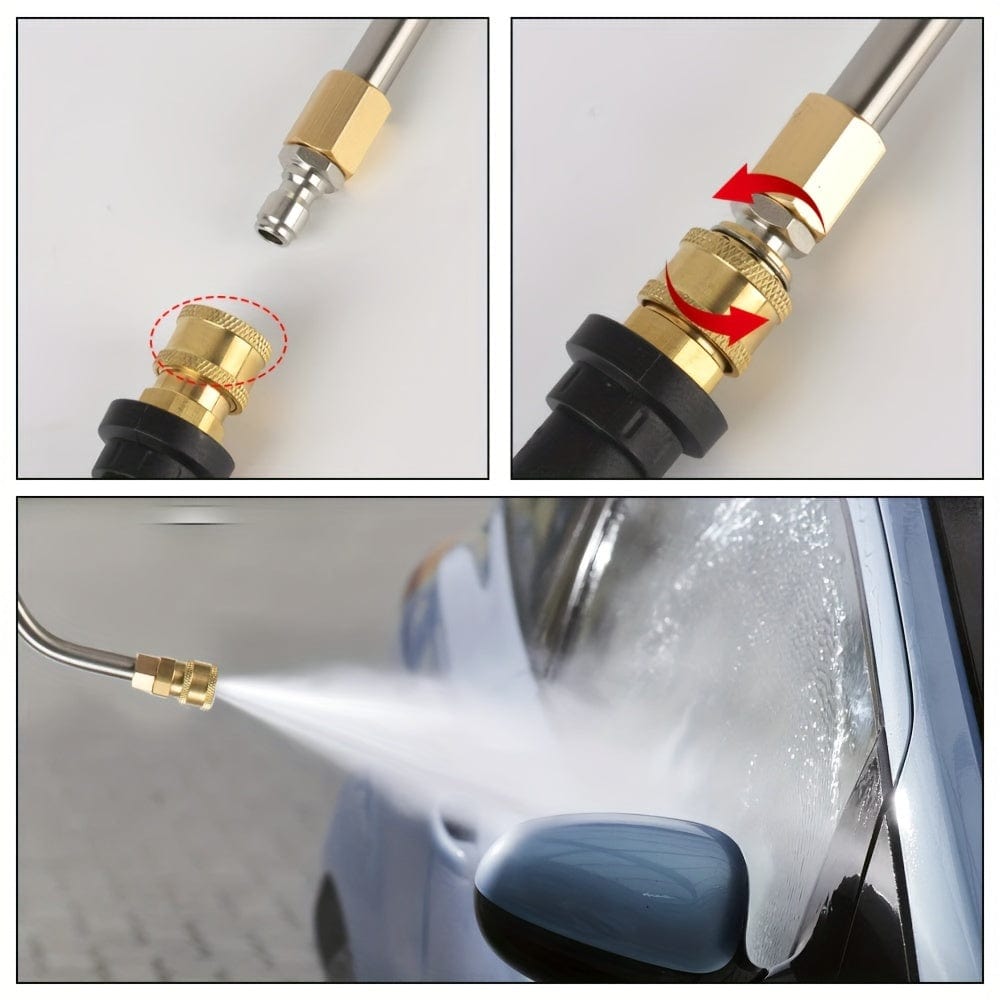 1 Set Hochwertiger Auto-Wäsche mit Verlängerung Hochdruckpistole Düse für Karcher K2 - K7 Dachreiniger Verlängerungsrohr Schaum Waschlanze Düsen-Set Autozubehör