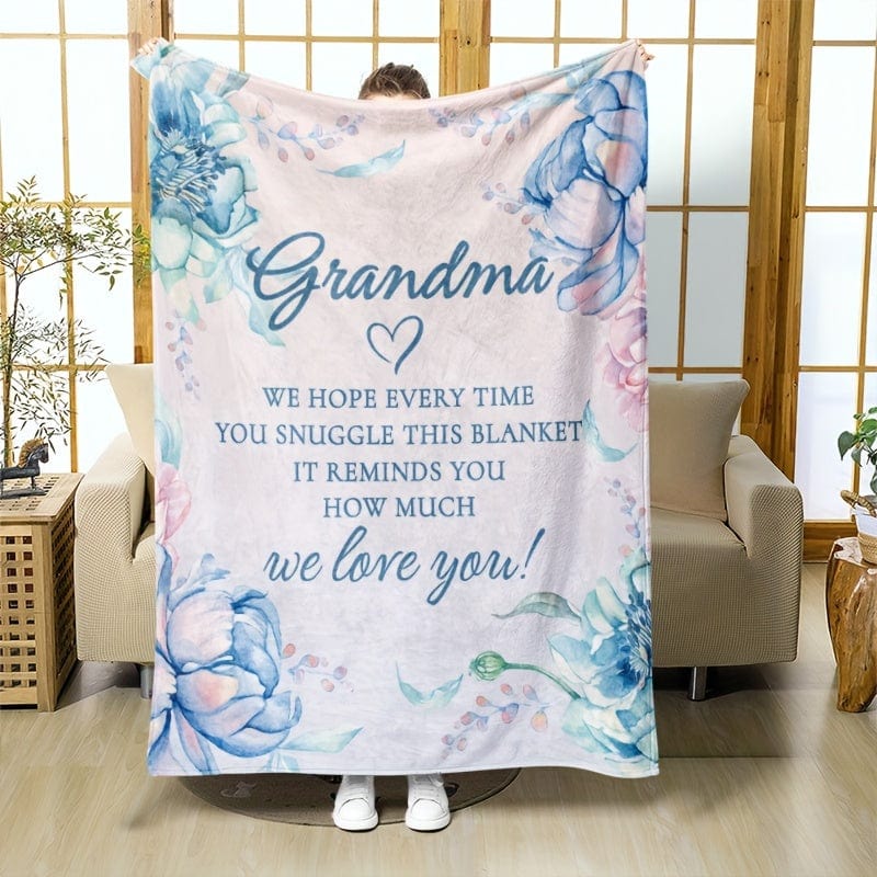 1 Stück Leichtes Flanell-Decke Enkeltochter Gibt Großmutter Geschenk Decke Super Weiches Überwurf Decke Weihnachtsgeschenk Decke