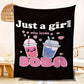 1pc Anime Decken, Plush Boba Milch Tee Wolle Decken, Süße Geschenke Für Mädchen Die Boba Lieben, Bequeme Füllung, Super Weiche Und Leichte Fleece Decken Und Laken Für Betten Und Stühle