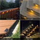 8/12 Packs Solarbodenlichter Außen, LED-Stufenlichter, wasserdichte Solarlichter, Balkonbeleuchtung Dekoration, Patioschritte Zaun, Außenwandleuchten Patio Garten Grundstück Villa Einfahrt Weg