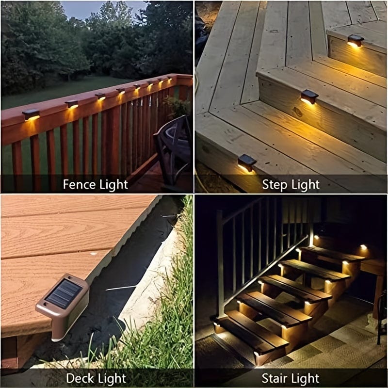 8/12 Packs Solarbodenlichter Außen, LED-Stufenlichter, wasserdichte Solarlichter, Balkonbeleuchtung Dekoration, Patioschritte Zaun, Außenwandleuchten Patio Garten Grundstück Villa Einfahrt Weg