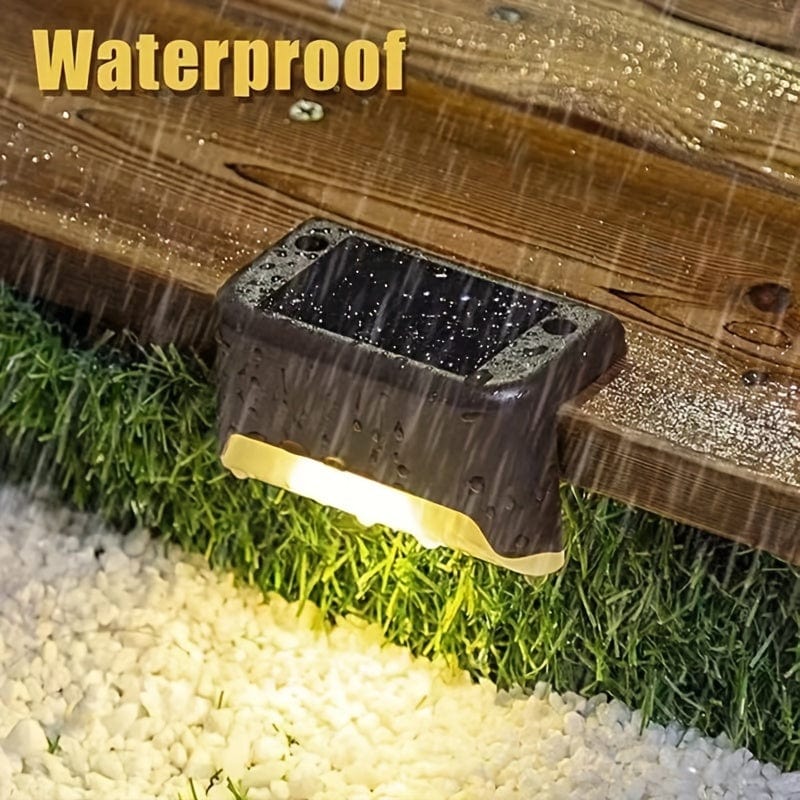 8/12 Packs Solarbodenlichter Außen, LED-Stufenlichter, wasserdichte Solarlichter, Balkonbeleuchtung Dekoration, Patioschritte Zaun, Außenwandleuchten Patio Garten Grundstück Villa Einfahrt Weg