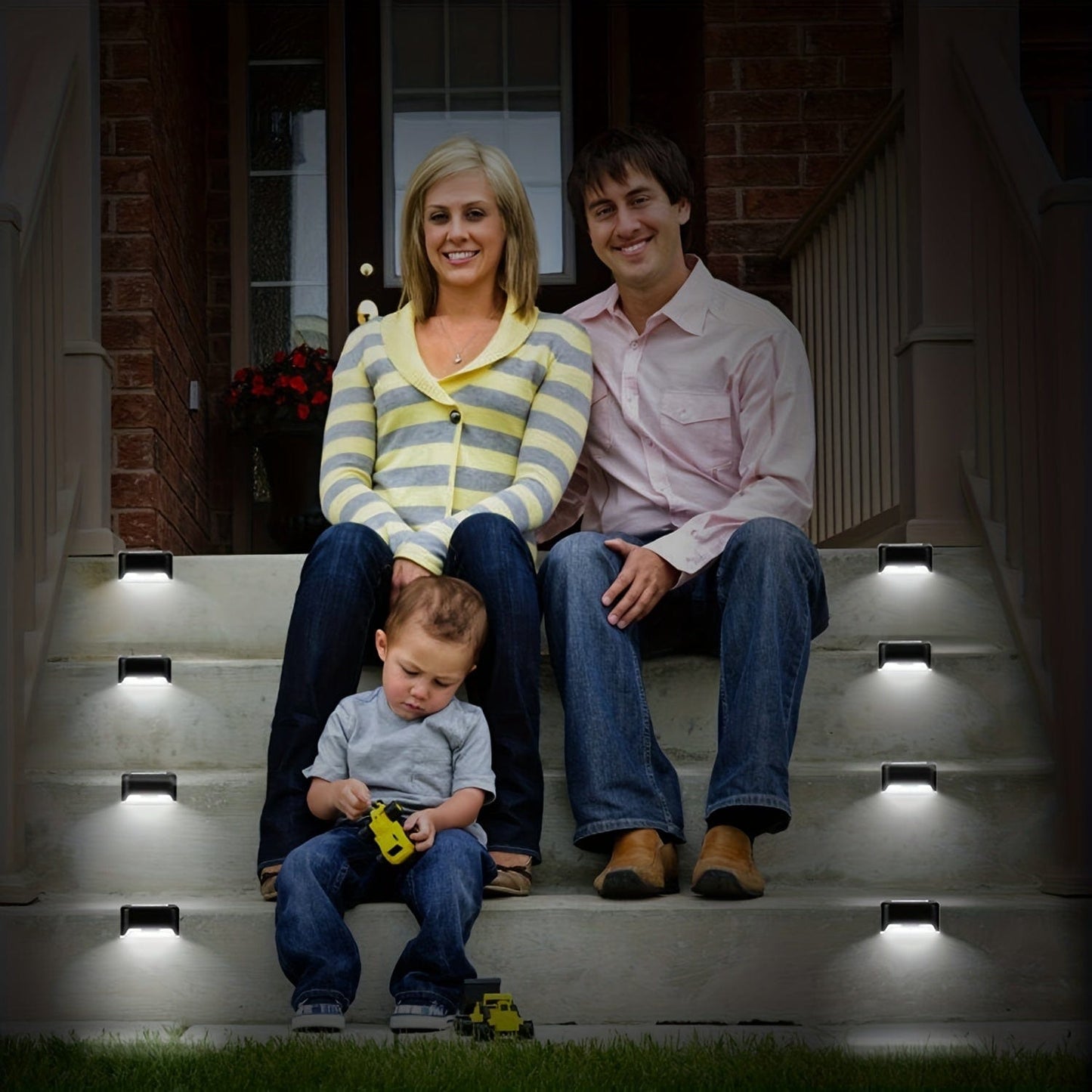 8/12 Packs Solarbodenlichter Außen, LED-Stufenlichter, wasserdichte Solarlichter, Balkonbeleuchtung Dekoration, Patioschritte Zaun, Außenwandleuchten Patio Garten Grundstück Villa Einfahrt Weg
