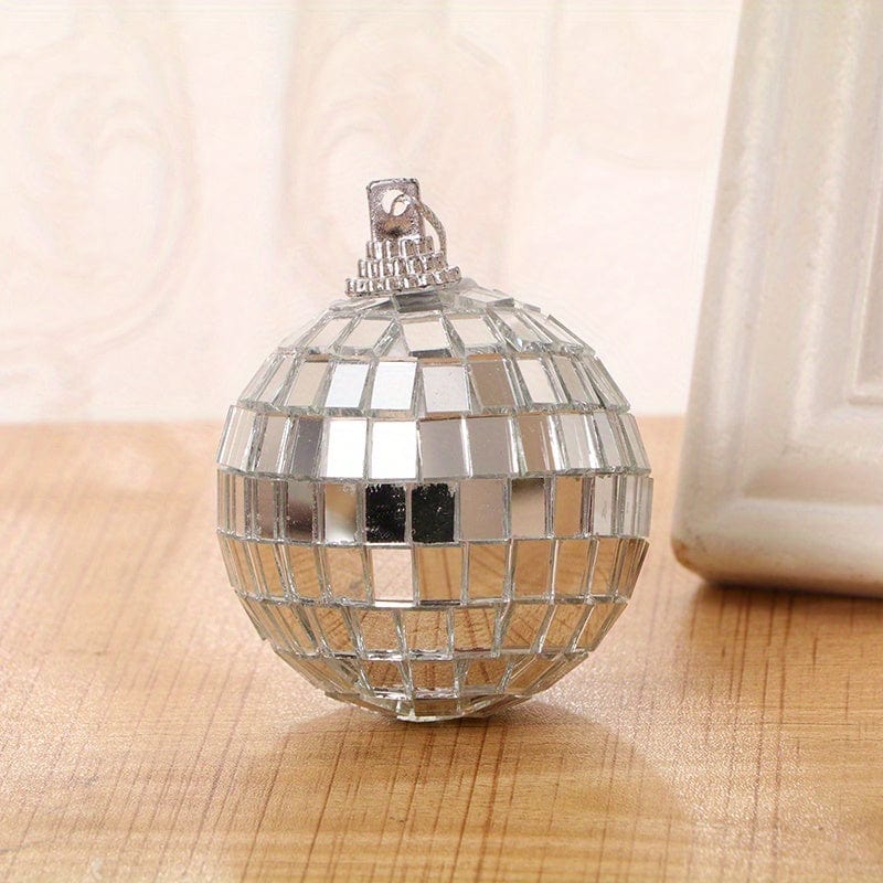1 Stück, Glas Spiegelreflektierende Disco Ball Weihnachtsball Bar Fotografie Requisiten Hochzeit Backen Kuchen Dekoration Dekoration