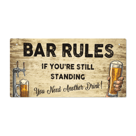 1 Stück, Bar Regeln Holzschild, Hängendes Holzschild (10 cm*20 cm/4 in*8 in), Holzetikett, Schild Deko Wandkunst, Wanddeko, Raumdeko, Wohnkultur, Restaurantdeko, Bardeko, Cafékultur, Garagendeko