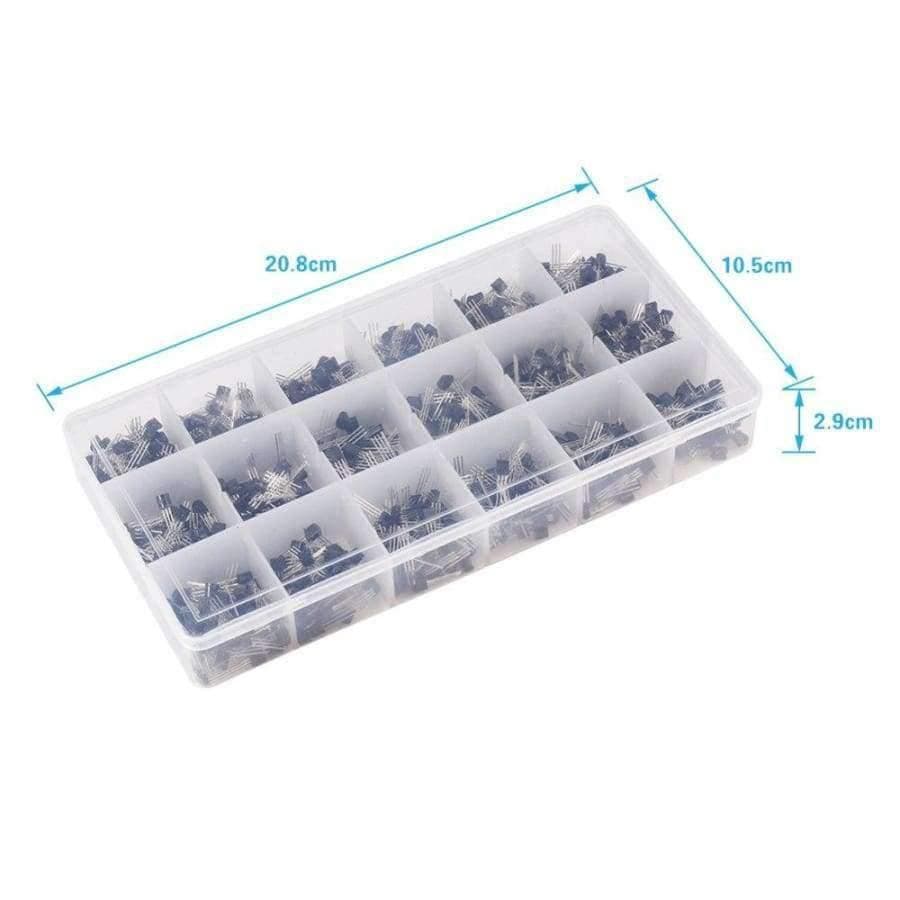 900Pcs/box A1015-2N5551 18 Werte Transistor Mischtransistoren Elektronische Komponenten Sortiment Transistor Set
