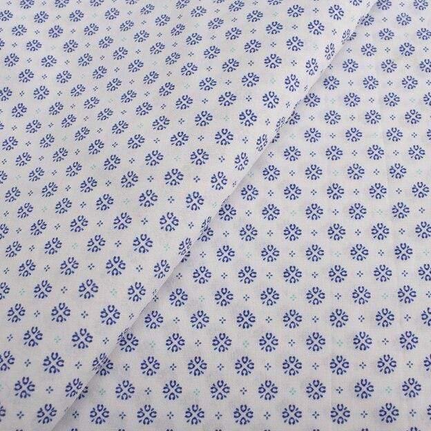 Chainho, Geometric Patterns, Printed Solid Color Cotton Fabric, DIY Quilting & Sewing Poplin Material for Baby & Children's Clothes, Shirt, Skirt
