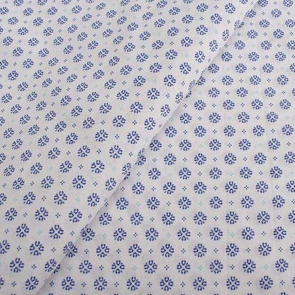 Chainho, Geometric Patterns, Printed Solid Color Cotton Fabric, DIY Quilting & Sewing Poplin Material for Baby & Children's Clothes, Shirt, Skirt