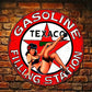 1 Stück Retro Runde Metall Aluminium Zeichen, Tankstelle Zeichen, Wand Kunst Dekor, Eisen Malerei, Vintage Logo Garage Wand Dekor, Cafe Bar Wohnzimmer Wand Dekor Plakette