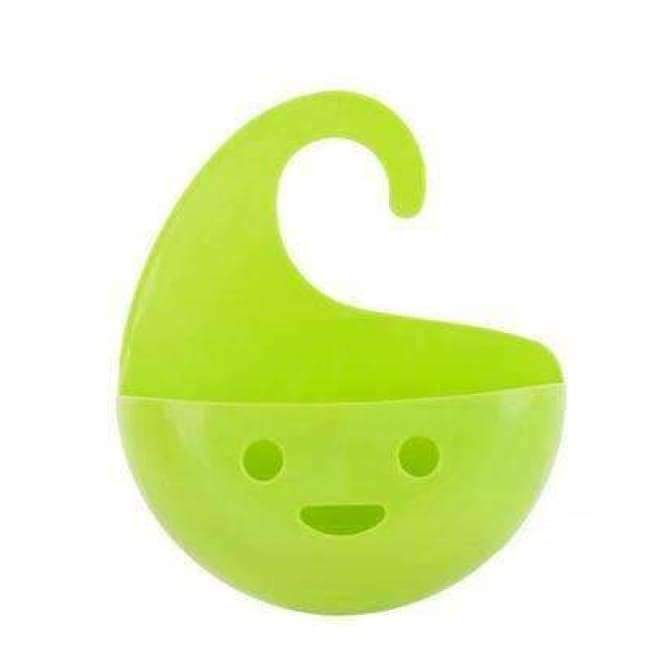2 Stück Smile Face Hängender Aufbewahrungskorb stapelbares Regal Duschbad Organizer Badezimmer Küche Zubehör