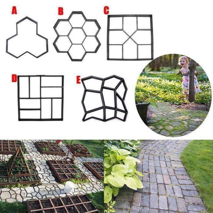 Garten DIY Kunststoff Gehwegmacher Pflastermodell Beton Trittstein Zementform Ziegel bester Preis