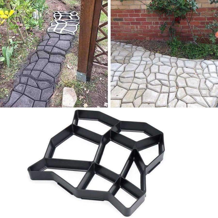 Garten DIY Kunststoff Gehwegmacher Pflastermodell Beton Trittstein Zementform Ziegel bester Preis