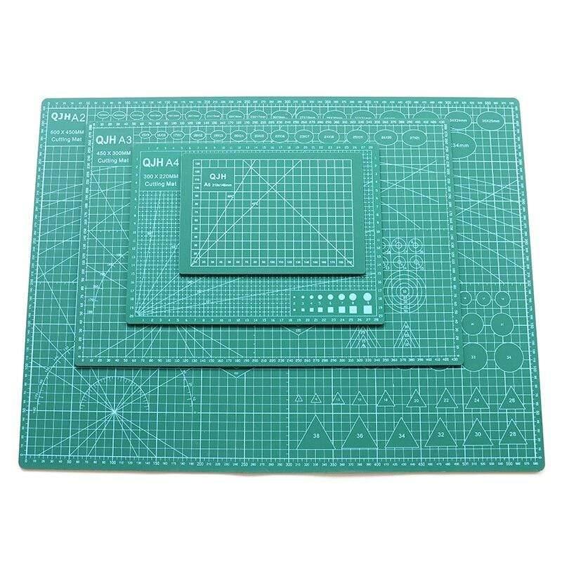 A1A2A3A4 PVC Cutting Mat DIY Leather Craft Tool Double-sided Self-healing Mat Pad Cutting Patchwork Sewing Tool Set