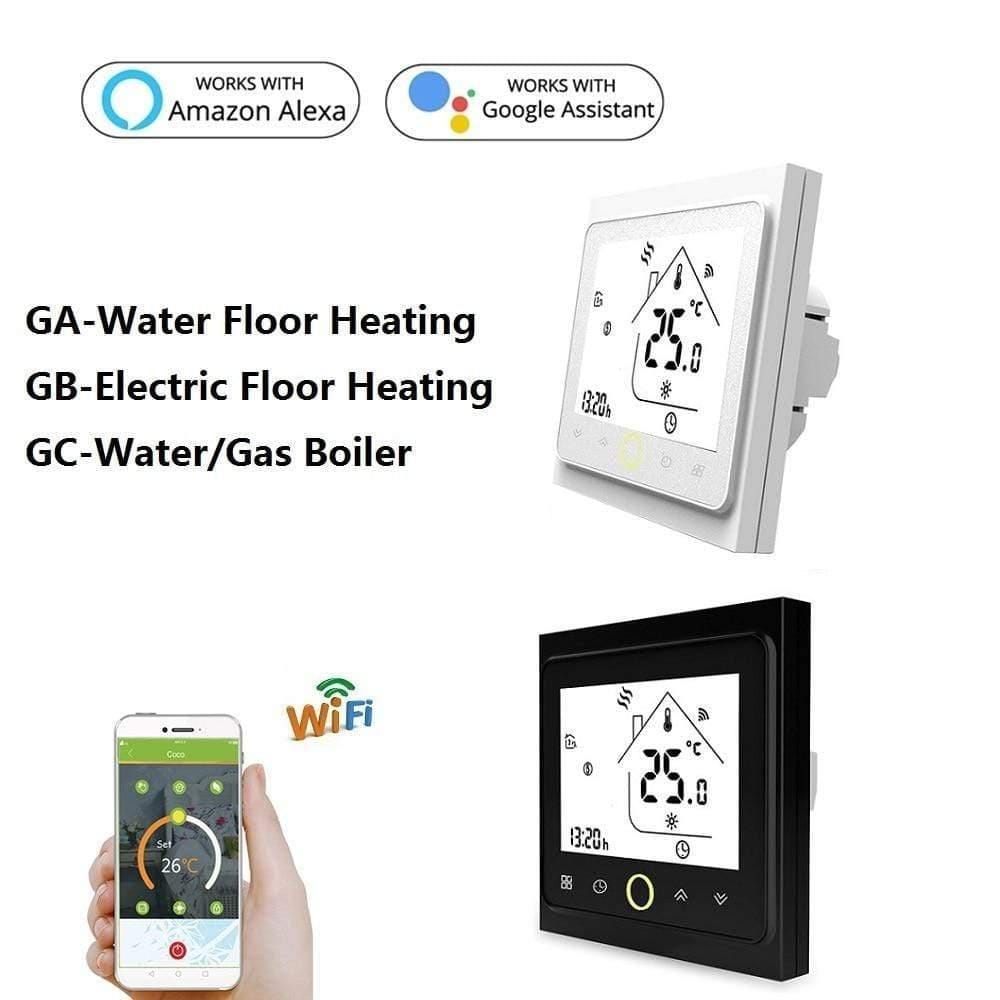 AC95~240V WiFi Temperaturregler Elektrische Fußbodenheizung Wasser/Gas Heizkessel Thermostat Funktioniert mit Google Home Alexa