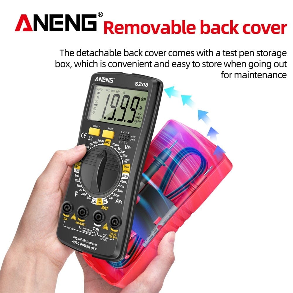 ANENG SZ08 Digital Multimeter ultra-thin memory professional multimeter auto voltmeter AC DC 220V resistance portable tester