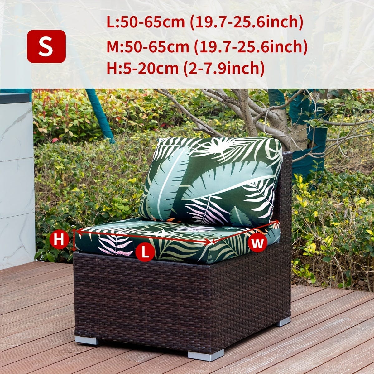 1pc Outdoor Bedruckte Tierblätter Florale Boho-Stil Kokosnuss Bedruckte Sofabezug Couchbezug Möbel Schutzbezug Wohnkultur Sofa Schoner