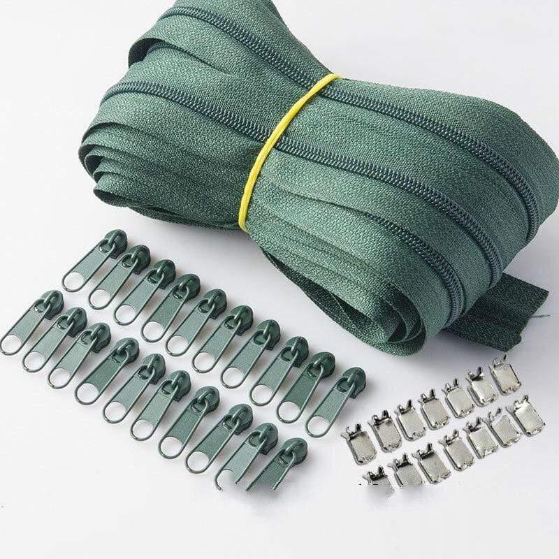 Meetee 10/20M Nylon 3# Zipper with Slider & Stop for Quilt Bags Tent Invisible Clothing Zipper Sewing Craft Supplies