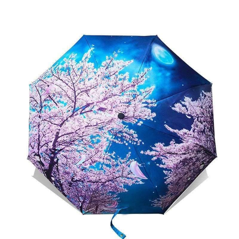 Art Sakura Umbrella Women Van Gogh Painting Folding Umbrella Rain Women Windproof Anti-UV Sun Umbrella YHS03