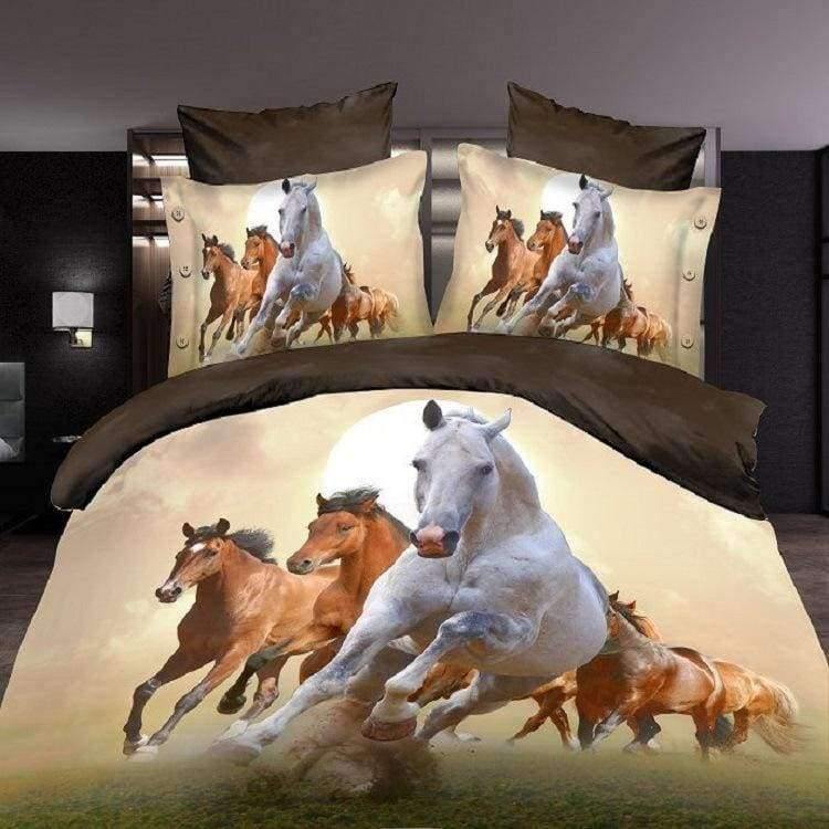 Hochwertige Luxus 3D Tiger Wolf Bettwäsche Set Western Stil Heimtextilien Bettwäsche Bettbezug Kissenbezug Tagesdecke