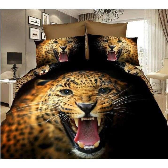 Hochwertige Luxus 3D Tiger Wolf Bettwäsche Set Western Stil Heimtextilien Bettwäsche Bettbezug Kissenbezug Tagesdecke