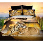 Hochwertige Luxus 3D Tiger Wolf Bettwäsche Set Western Stil Heimtextilien Bettwäsche Bettbezug Kissenbezug Tagesdecke