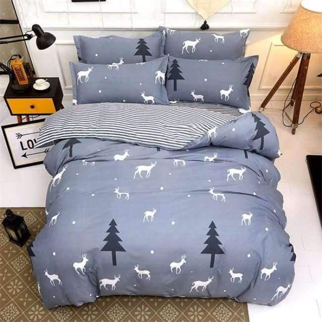 Schlafzimmer Ocean Bettwäsche Set Baumwolle Bettbezug Sets Bettlaken Kissenbezug Heimtextilien Matratze Einzel-King-Bettwäsche