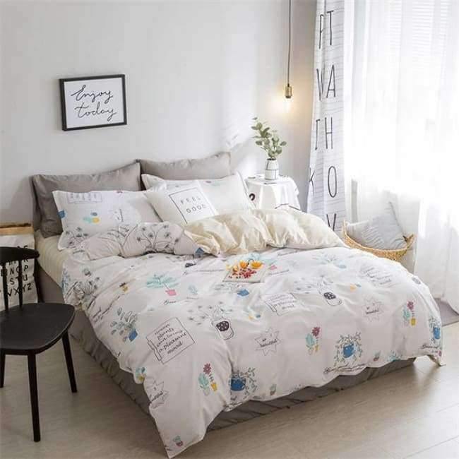 Schlafzimmer Ocean Bettwäsche Set Baumwolle Bettbezug Sets Bettlaken Kissenbezug Heimtextilien Matratze Einzel-King-Bettwäsche