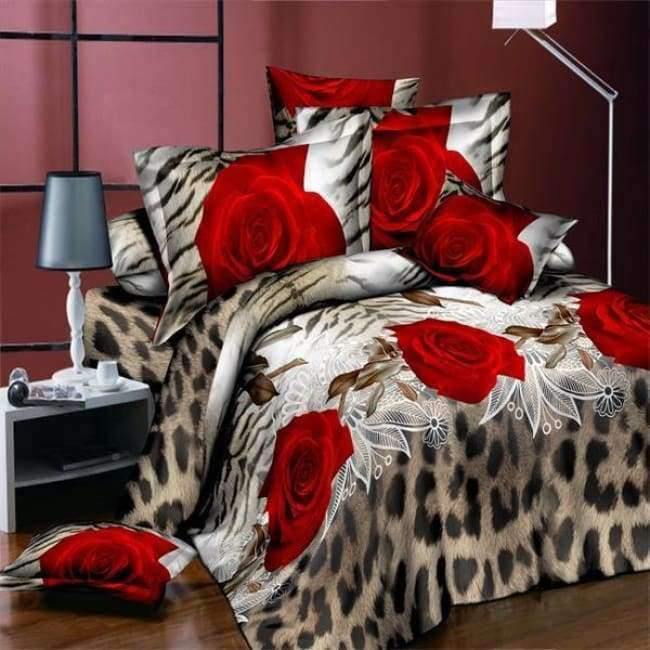 Hochwertige Luxus 3D Tiger Wolf Bettwäsche Set Western Stil Heimtextilien Bettwäsche Bettbezug Kissenbezug Tagesdecke