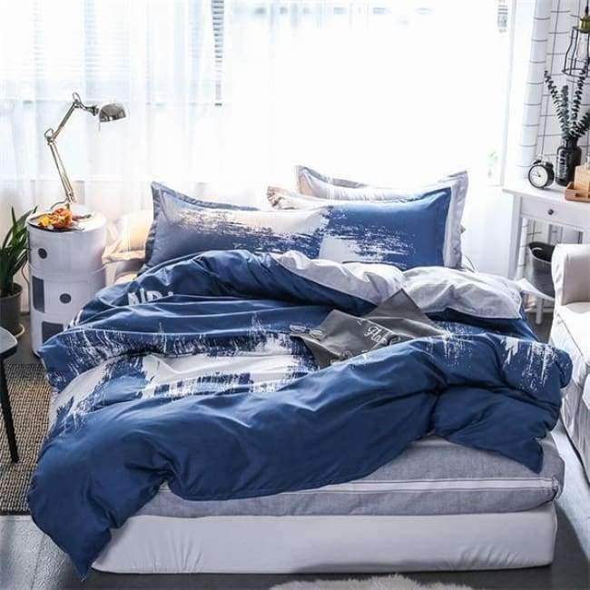 Schlafzimmer Ocean Bettwäsche Set Baumwolle Bettbezug Sets Bettlaken Kissenbezug Heimtextilien Matratze Einzel-King-Bettwäsche