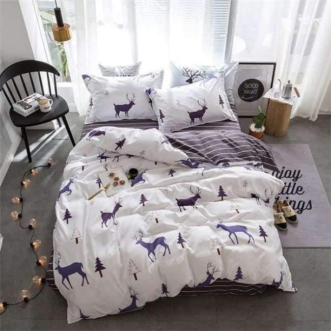 Schlafzimmer Ocean Bettwäsche Set Baumwolle Bettbezug Sets Bettlaken Kissenbezug Heimtextilien Matratze Einzel-King-Bettwäsche