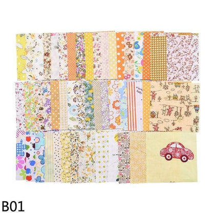 50 pieces squares 10*10cm colorful patchwork cotton fabrics quilt material DIY home quarter handicrafts sewing fabric