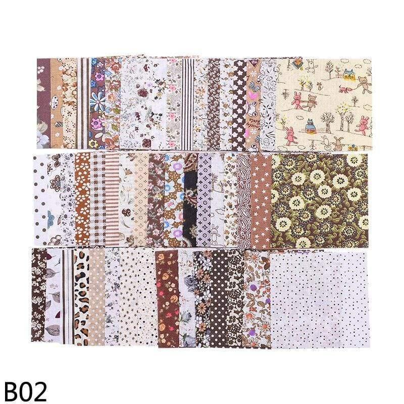50 pieces squares 10*10cm colorful patchwork cotton fabrics quilt material DIY home quarter handicrafts sewing fabric