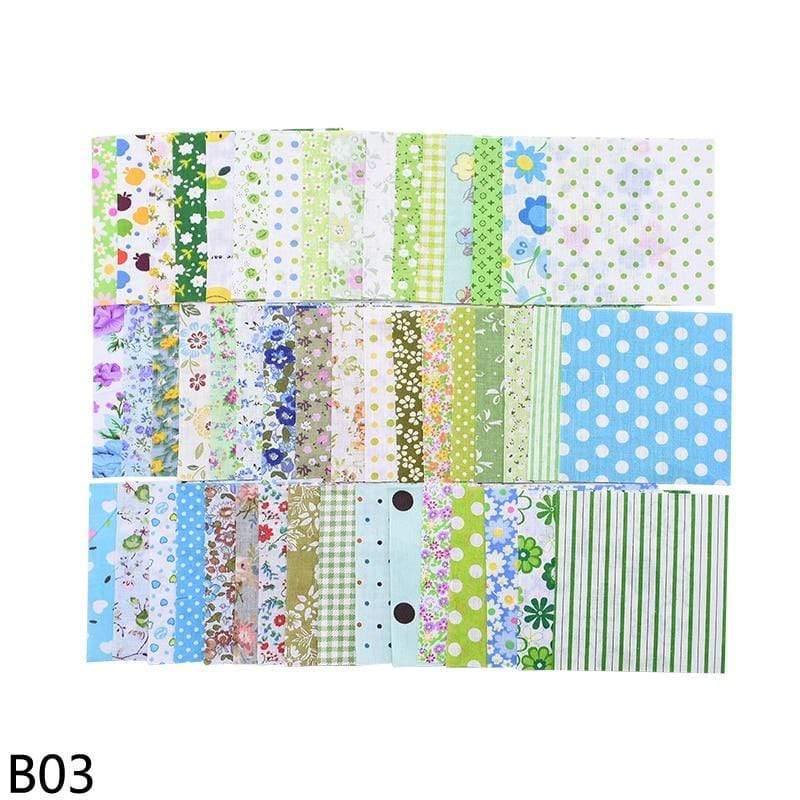 50 pieces squares 10*10cm colorful patchwork cotton fabrics quilt material DIY home quarter handicrafts sewing fabric