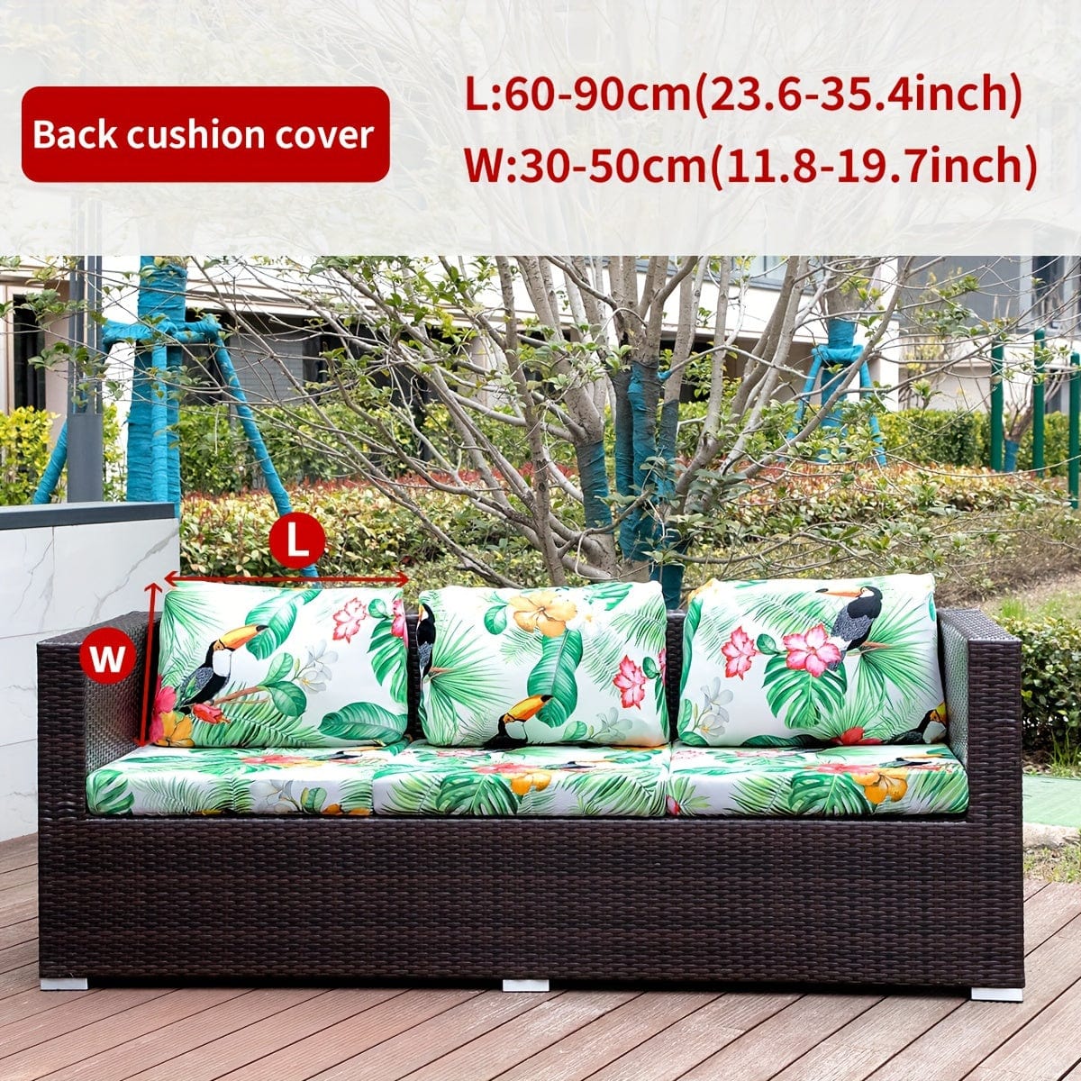 1pc Outdoor Bedruckte Tierblätter Florale Boho-Stil Kokosnuss Bedruckte Sofabezug Couchbezug Möbel Schutzbezug Wohnkultur Sofa Schoner