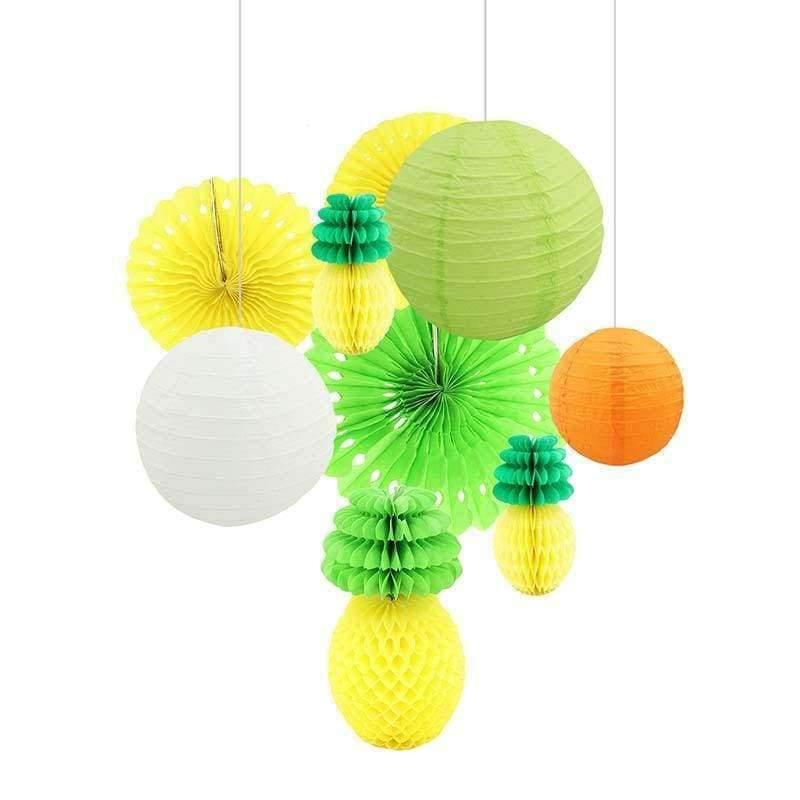 Balloon lantern paper fans for Hawaii Luau party decorations beach theme summer wedding celebration festival supplies