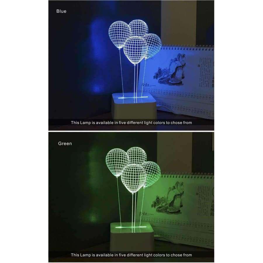 Balloon Novelty USB Touch 3D Nachtlicht Dreidimensionale Dimmbar Led Schreibtischlampe als Wohnkultur Tischlampe