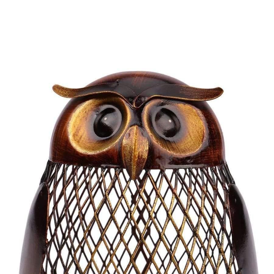 Bank Eule Form Figur Figurine Sparschwein Geldbox Metall Münzbox Sparbox Wohnkultur Handwerk Geschenk Für Münzen